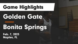 Golden Gate  vs Bonita Springs Game Highlights - Feb. 7, 2023