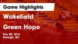 Wakefield  vs Green Hope  Game Highlights - Dec 08, 2016