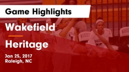 Wakefield  vs Heritage  Game Highlights - Jan 25, 2017
