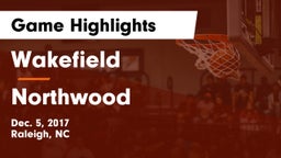 Wakefield  vs Northwood  Game Highlights - Dec. 5, 2017