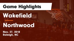 Wakefield  vs Northwood  Game Highlights - Nov. 27, 2018