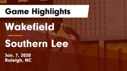 Wakefield  vs Southern Lee  Game Highlights - Jan. 7, 2020