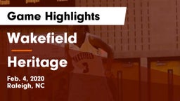 Wakefield  vs Heritage  Game Highlights - Feb. 4, 2020