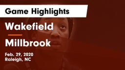 Wakefield  vs Millbrook  Game Highlights - Feb. 29, 2020