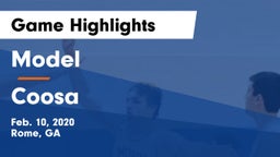 Model  vs Coosa  Game Highlights - Feb. 10, 2020