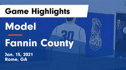 Model  vs Fannin County  Game Highlights - Jan. 15, 2021