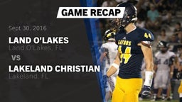 Recap: Land O'Lakes  vs. Lakeland Christian  2016