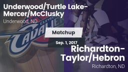 Matchup: Underwood/Turtle vs. Richardton-Taylor/Hebron  2017