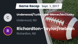 Recap: Underwood/Turtle Lake-Mercer/McClusky  vs. Richardton-Taylor/Hebron  2017