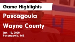 Pascagoula  vs Wayne County  Game Highlights - Jan. 10, 2020