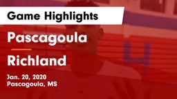 Pascagoula  vs Richland Game Highlights - Jan. 20, 2020