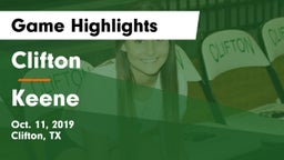 Clifton  vs Keene  Game Highlights - Oct. 11, 2019