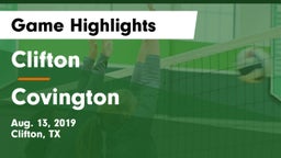 Clifton  vs Covington Game Highlights - Aug. 13, 2019