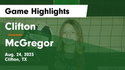 Clifton  vs McGregor  Game Highlights - Aug. 24, 2023
