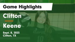 Clifton  vs Keene  Game Highlights - Sept. 8, 2023