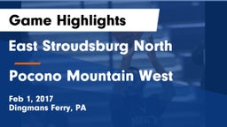 East Stroudsburg North  vs Pocono Mountain West  Game Highlights - Feb 1, 2017