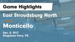 East Stroudsburg North  vs Monticello  Game Highlights - Dec. 8, 2017
