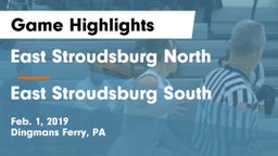 East Stroudsburg North  vs East Stroudsburg  South Game Highlights - Feb. 1, 2019