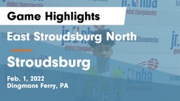 East Stroudsburg North  vs Stroudsburg  Game Highlights - Feb. 1, 2022
