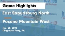 East Stroudsburg North  vs Pocono Mountain West  Game Highlights - Jan. 28, 2022