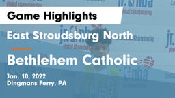 East Stroudsburg North  vs Bethlehem Catholic  Game Highlights - Jan. 10, 2022