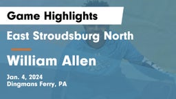 East Stroudsburg North  vs William Allen  Game Highlights - Jan. 4, 2024