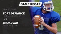 Recap: Fort Defiance  vs. Broadway  2016