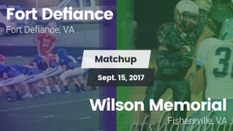 Matchup: Fort Defiance High vs. Wilson Memorial  2017