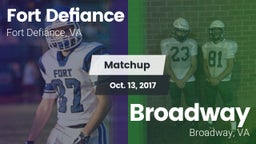 Matchup: Fort Defiance High vs. Broadway  2017