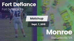 Matchup: Fort Defiance High vs. Monroe  2018