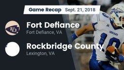Recap: Fort Defiance  vs. Rockbridge County  2018