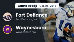 Recap: Fort Defiance  vs. Waynesboro  2018