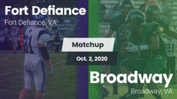 Matchup: Fort Defiance High vs. Broadway  2020