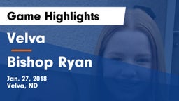 Velva  vs Bishop Ryan Game Highlights - Jan. 27, 2018
