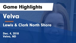 Velva  vs Lewis & Clark North Shore  Game Highlights - Dec. 4, 2018