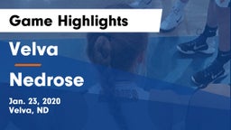 Velva  vs Nedrose  Game Highlights - Jan. 23, 2020