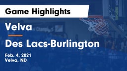Velva  vs Des Lacs-Burlington  Game Highlights - Feb. 4, 2021