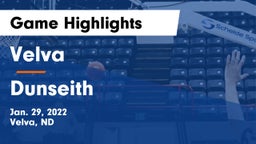 Velva  vs Dunseith Game Highlights - Jan. 29, 2022