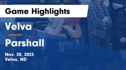 Velva  vs Parshall  Game Highlights - Nov. 28, 2023