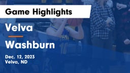 Velva  vs Washburn  Game Highlights - Dec. 12, 2023