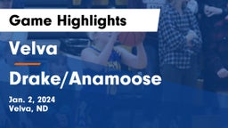 Velva  vs Drake/Anamoose  Game Highlights - Jan. 2, 2024