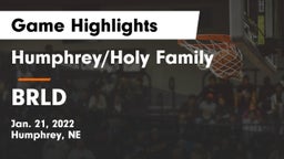 Humphrey/Holy Family  vs BRLD Game Highlights - Jan. 21, 2022