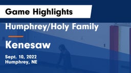 Humphrey/Holy Family  vs Kenesaw  Game Highlights - Sept. 10, 2022