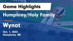Humphrey/Holy Family  vs Wynot Game Highlights - Oct. 1, 2022