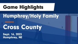 Humphrey/Holy Family  vs Cross County  Game Highlights - Sept. 16, 2023