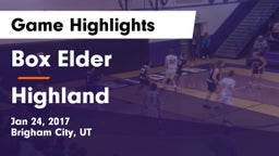 Box Elder  vs Highland  Game Highlights - Jan 24, 2017