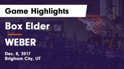 Box Elder  vs WEBER  Game Highlights - Dec. 8, 2017