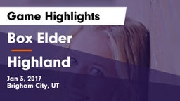 Box Elder  vs Highland  Game Highlights - Jan 3, 2017