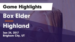 Box Elder  vs Highland  Game Highlights - Jan 24, 2017