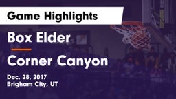 Box Elder  vs Corner Canyon  Game Highlights - Dec. 28, 2017